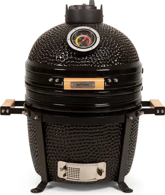 Produktbild von PATTON Kamado Grill Holzkohlegrill "PREMIUM", Grill Ø33.5cm, Schwarz