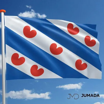 Obrázok produktu pre Jumadas Friesenflagge - Vlajka Frieslandu - Vlajka Frieslandu - Vlajky - Polyester - 150 x 90 cm
