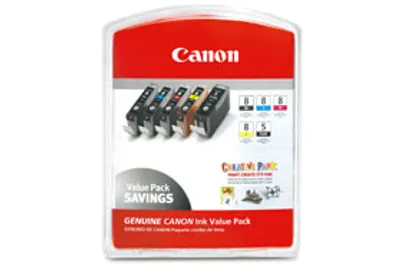 Obrázok produktu pre Canon 0620B027, Fotografická azúrová, Fotografická purpurová, Atrament na báze farby, 5 kusov, Viacnásobné balenie