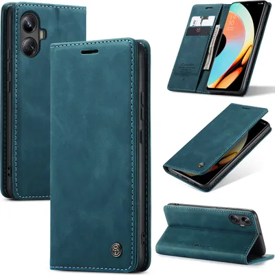 Image de Realme 10 Pro+ Case, RetroPolyuréthaneLeather Case with Stand Function for Realme 10 Pro+ blue
