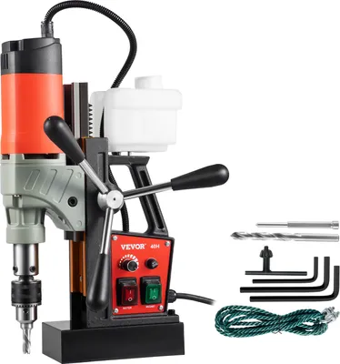 Obrázok produktu pre VEVOR 1200 W magnetická vŕtačka Magnetická vŕtačka 13000 N Elektrická jadrová vŕtačka Priemyselná vŕtačka 580 otáčok za minútu s reguláciou otáčok na všetky povrchy a kutilské práce