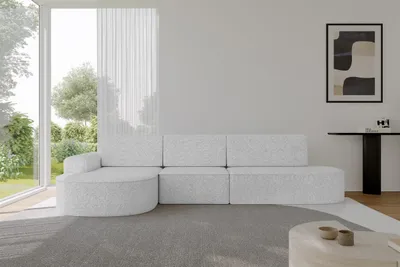 Produktbild von ALTDECOR Ecksofa mit Schlaffunktion und Bettkasten - MARI-L2-S - 368X167X85 - Grau Corner Sofa Eckcouch Couch L-Form, links/rechts angeordnet, Schlafcouch Ausziehbar Wohnlandschaft