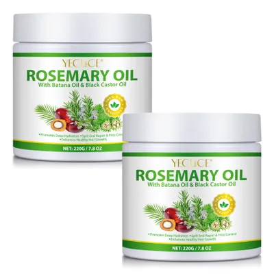 Produktbild von Haaröl Rosmarinöl Batana Öl Schwarzes Rizinusöl Haarwachstum Haarpflege Vegan 2x 220g
