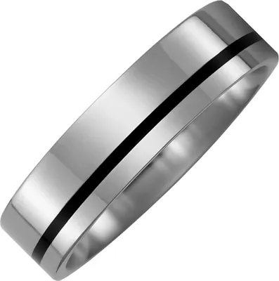 Produktbild von Gr. 60 - Partner Ring aus Titan mit Keramik schwarz Partnerring bicolor