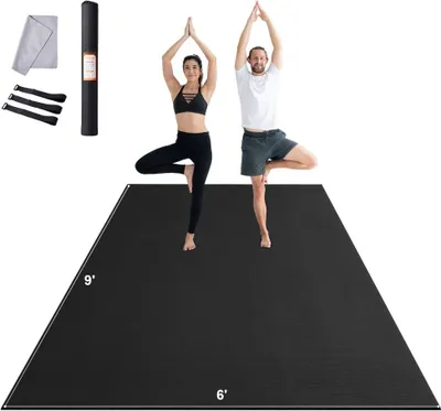 Obrázok produktu pre Protišmyková cvičebná podložka - podložka na jogu do telocvične - gymnastická podložka 2,7x1,8 m - ideálna na domáce cvičenie - odolná a protišmyková
