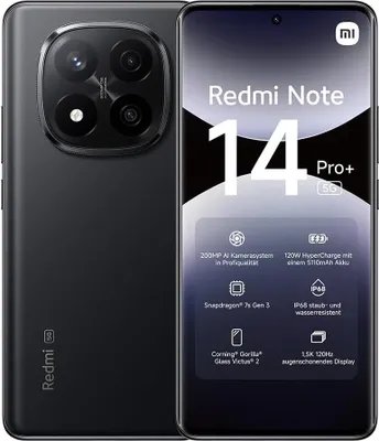 Produktbild von Xiaomi Redmi Note 14 Pro+ 5G Smartphone  8/256GB Schwarz