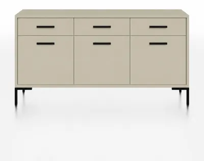 Zdjęcie produktu dla Komoda SIMPLE 3 szafki 3 szuflady – Kaszmir | 150x85x40 cm