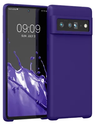Produktbild von kwmobile Handyhülle für Google Pixel 6 Pro Hülle - Case Silikon - Kabelloses Laden - Schutzhülle Cover in Velvet Blue