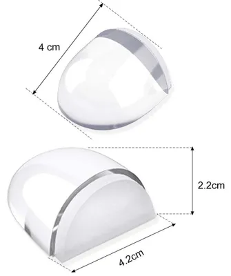 Produktbild von Türstopper Türpuffer Bodentürstopper - Selbstklebend - TPE - Transparent - 4er Set - Für alle harten Böden