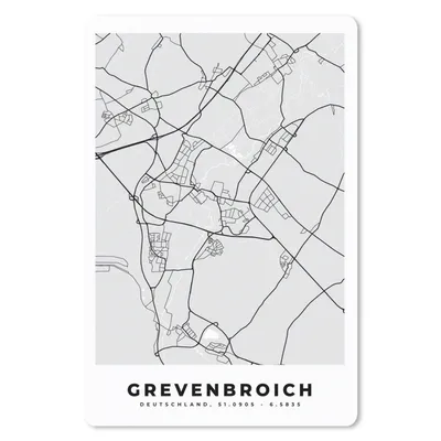 Produktbild von MuchoWow® Mauspad Mousepad Karte - Grevenbroich- Deutschland - Stadtplan 40x60 cm - Mousepads - Maus Mat - Pad - Mausunterlage - Schreibtisch Accesoire