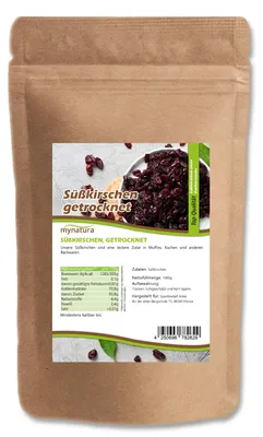 Produktbild von Mynatura Getrocknete Süßkirschen – ab 1000g - 1 Beutel (1000g)