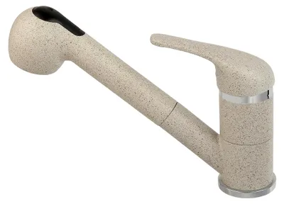 Produktbild von Küchenarmatur mit ausziehbarer Brause in Granitfarbe Beige Sand