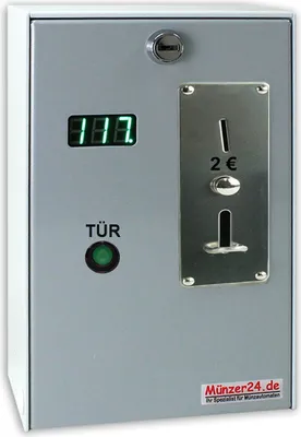 Produktbild von Beckmann EMS-57 MP TE, Münzautomat, Münzzeitzähler, Münzkassierer für 2 Euro