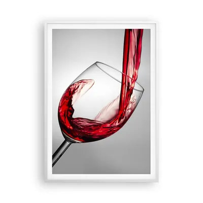 Produktbild von Gerahmtes Poster - Weißer Rahmen - Trinken glas wein - 70x100 cm - Wand Bild - Wanddeko - Wandbilder - Kunstposter - Wandposter - Bilderrahmen - Bilder - Kunstdruck - Wandbild - P2WPA70x100-2258