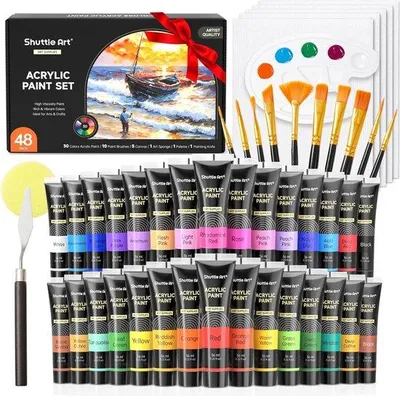 Immagine prodotto di set di colori acrilici da 48 pezzi - set di colori acrilici, pittura, creatività - 48 pezzi