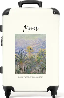 Produktbild von NoBoringSuitcases.com® Großer Koffer - Kunst - Monet - Pflanzen - Landschaft - Alte Meister - Kombinationsschloss TSA - Hartschalen Trolley 4 Rollen - 72 liter - Reisekoffer - 66 cmKoffer Mittelgroß 67x43x25 cm, 72L,