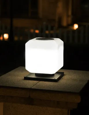 Obrázok produktu pre Solárne svetlo Bollard Light Post Light Plotové svetlo XXL Záhradné svetlo 25x25 cm Solárne svietidlo Bezdrôtové s dobíjacou batériou