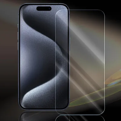 Produktbild von Panzer Folie für Apple iPhone 15 Pro Echt Glas Displayschutzfolie Transparent Glasfolie 9H Härtegrad Schutzglasfolie