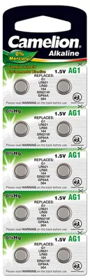 Produktbild von Camelion Knopfzelle LR60 / AG1 / LR621 / 364 / G1 / 164  / GP64A 10er Blister