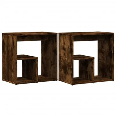 Immagine prodotto di Tavolini 2 pz. Rovere affumicato 50x30x50 cm Materiale a base di legno