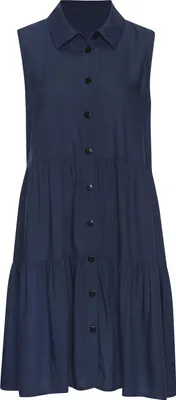 Produktbild von VIVANCE Sommerkleid aus gewebter Viskose, A-Linien-Kleid navy Größe 38