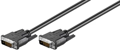 Zdjęcie produktu dla Goobay 0.5m Dual Link DVI-D Cable, 0,5 m, DVI-D, DVI-D, Czarny, Męska/Męska