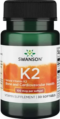 Produktbild von Vitamin K2- MK-7 100 mcg 30 Weichkapseln Swanson Health Products