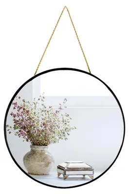 Produktbild von Runder Wandspiegel in Schwarz, 30 cm