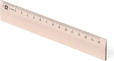 Produktbild von Holzlineal Metrie Buche 15 cm einseitig