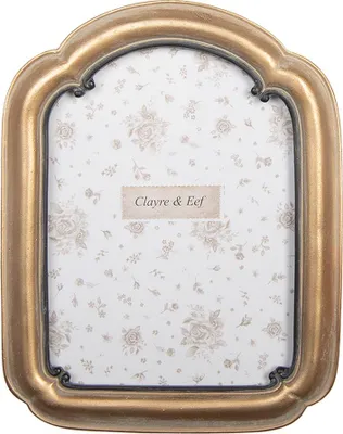Produktbild von Clayre & Eef Bilderrahmen 13x18 cm Goldfarbig Kunststoff