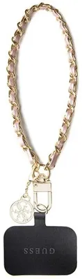 Obrázok produktu pre GUESS remienok do ruky GUOUCHSAMC4P (remienok s reťazou Saffiano 4G Charm) ružový