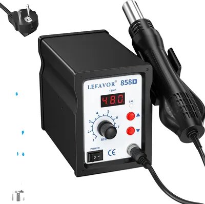 Immagine prodotto di Pistola ad aria calda, temperatura regolabile, compatibile con multiutensili, nero