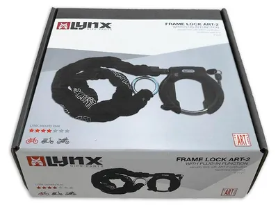 Produktbild von Fahrrad Rahmenschlossset Rahmenschloss + Kette Lynx LAZO ART 2 schwarz