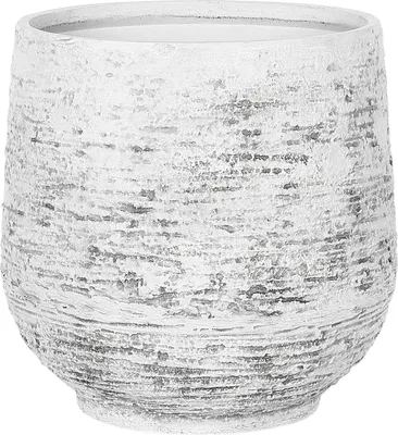 Produktbild von BELIANI Blumentopf Hellgrau ø 53 cm Faser-Mischung in Steinoptik Rund Modernes Design