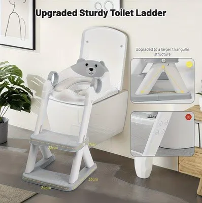 Image de Siège de toilettes pour enfants avec marchepied, protection et semelle antidérapante