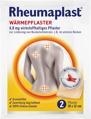 Produktbild von Hansaplast Rheumaplast Wärmepflaster wirkstoffhaltiges Pflaster 2Stück