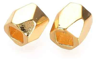 Zdjęcie produktu dla Złocone koraliki dystansowe, 3 mm, mosiężne, 20 sztuk, otwór 1,5 mm