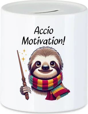 Produktbild von Accio Motivation Faultier Spardose - Humorvolle Idee