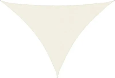 Zdjęcie produktu dla Parasol przeciwsłoneczny – trójkątny żagiel przeciwsłoneczny – 4x5x5 m – wodoodporna tkanina Oxford – ochrona przed promieniowaniem UV – kolor kremowy