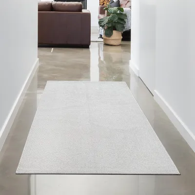 Produktbild von Wohnzimmerteppich Kurzflor im modernen Muster in creme Größe - 80 x 150 cm