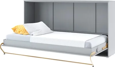 Produktbild von Schrankbett 90 x 200 Horizontal CP-06 Grau LENART CONCEPT PRO Wandklappbett