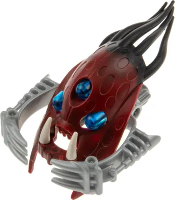 Produktbild von 1x Lego Bionicle Figur Maske Barraki Kalmah dunkel rot Zähne Augen 57549pb01