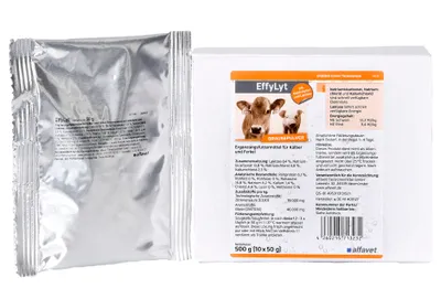 Productafbeelding van Effylyt, voedingssupplement in poedervorm voor biggen/kalveren, 10 x 50 gram