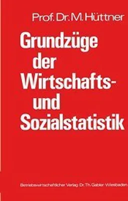 Obrázek produktu pro Grundzüge der Wirtschafts- und Sozialstatistik