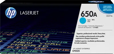 Zdjęcie produktu dla HP 650A oryginalny wkład z błękitnym tonerem LaserJet, 15000 stron(y), Cyjan, 1 szt.