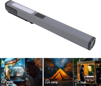 Zdjęcie produktu dla Akumulatorowa lampa robocza LED 3 w 1 USB Mini latarka Długopis Lampa Wielofunkcyjna