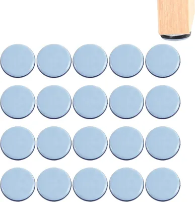 Produktbild von 20 selbstklebende Teflongleiter für Möbel, 20x20mm, Bodenschutz für Holz, Laminat und Fliesen