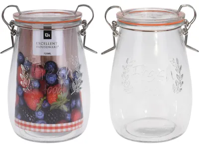 Produktbild von ORION Einmachglas / Glasbehälter mit Gummidichtung WECK 725 ml
