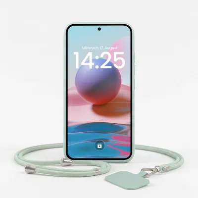 Produktbild von Handyhülle für Xiaomi Redmi Note 10 mit Handykette Band Kordel Hülle Case Schutzhülle Türkis