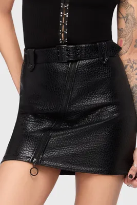 Produktbild von KILLSTAR KIHILIST Minirock - Obsidienne Biker Skirt 3XL